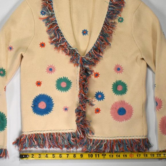 Mitawa Flower Pima Cotton Cardigan - L - Picture 8 of 8
